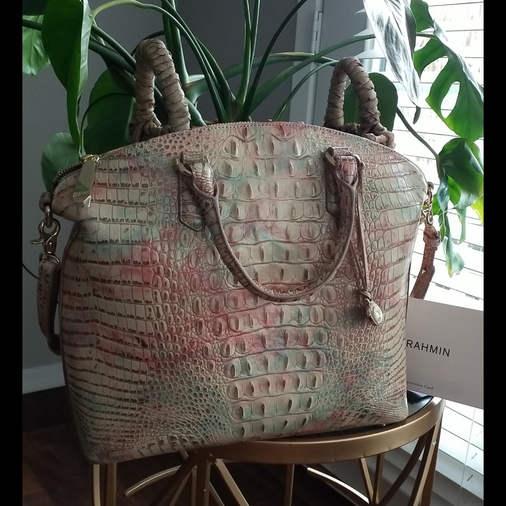 Brahmin Large Satchel-Sandstone
